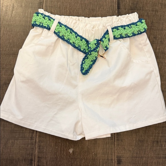 Kids white shirts with belt size 8  Shorts with Green Belt M - Picture 4 of 6